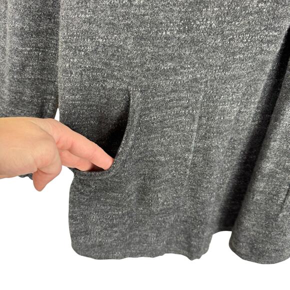 Purejill J. Jill Cotton Gray Long Sleeve V-Neck Button From Cardigan Sweater MP - Picture 4 of 7